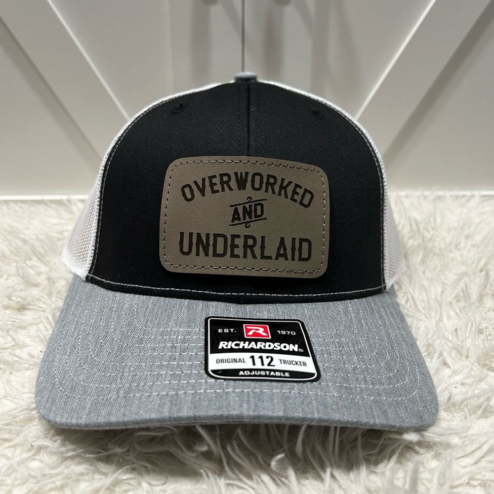 Trucker SnapBack Richardson 112 Hat. Overworked - Picture 2 of 2